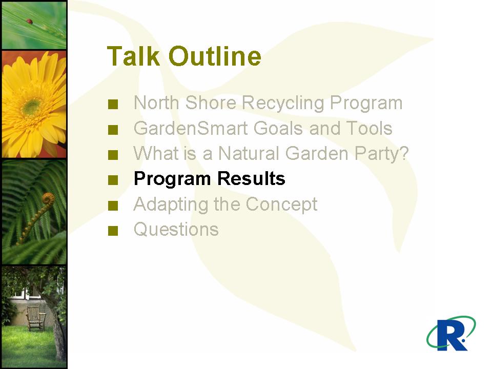 North Shore Recycling Program Presentation slide