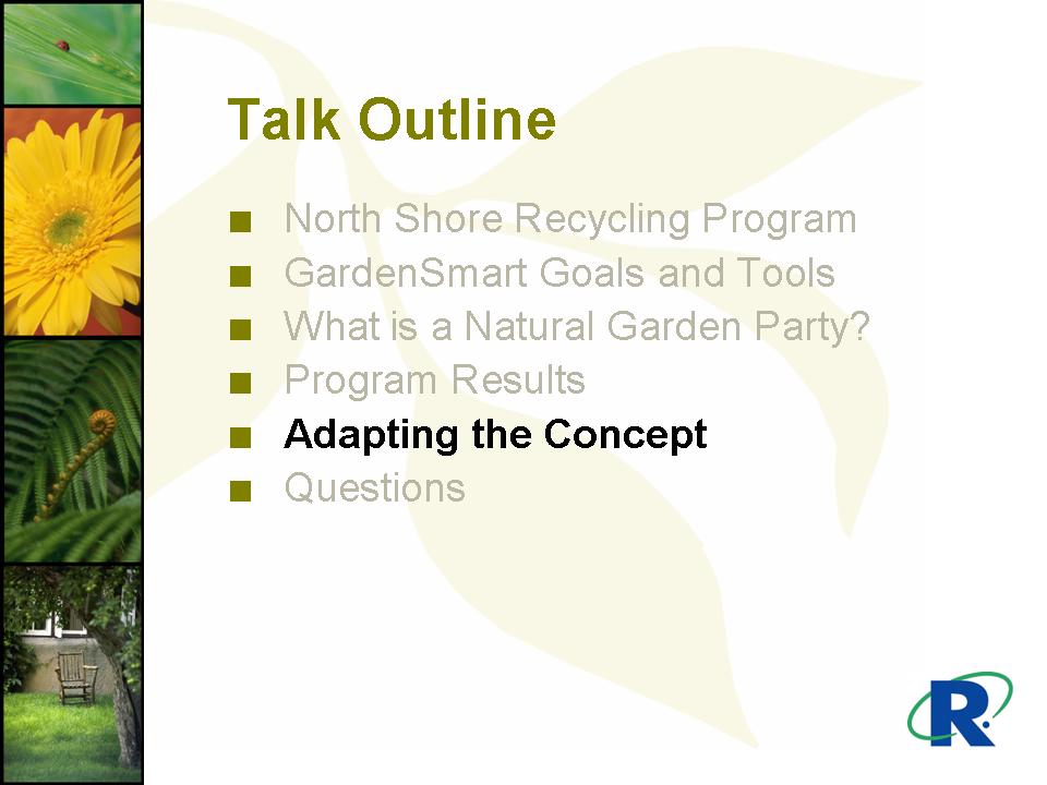 North Shore Recycling Program Presentation slide