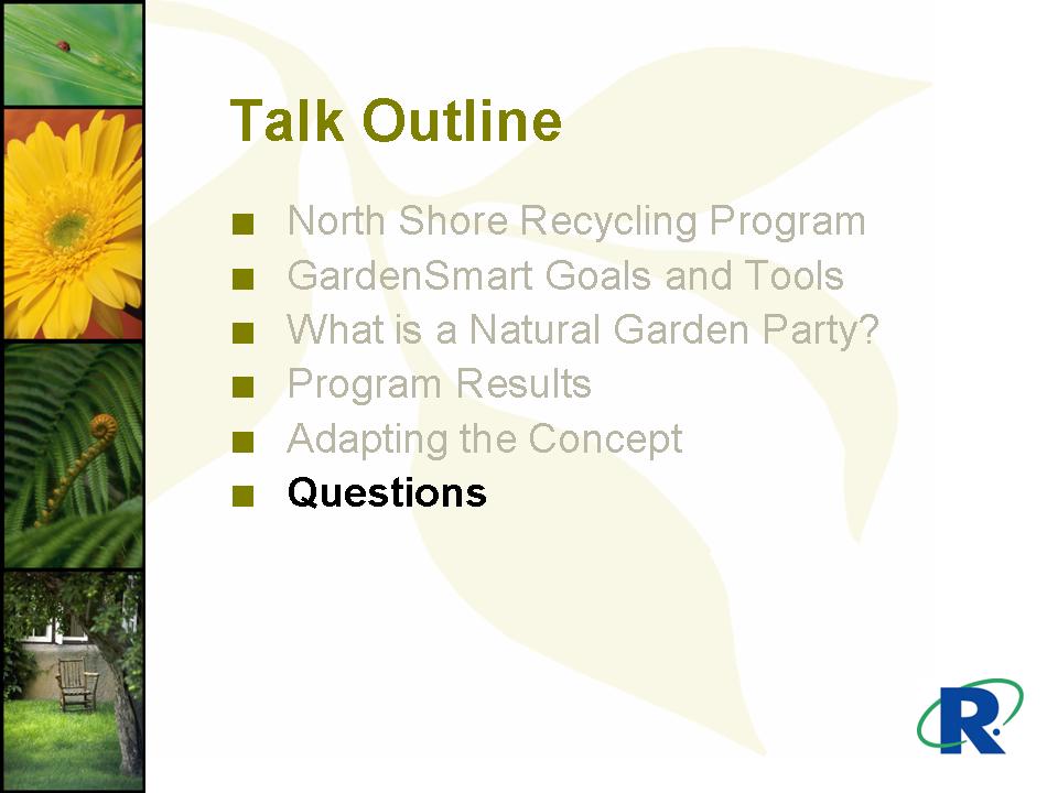 North Shore Recycling Program Presentation slide
