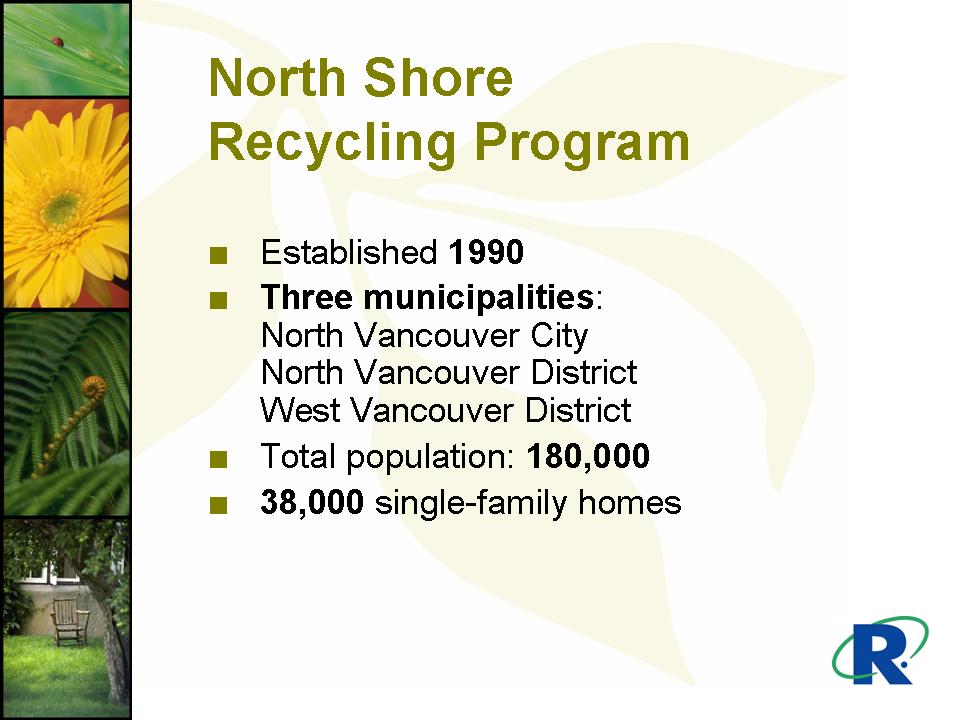 North Shore Recycling Program Presentation slide